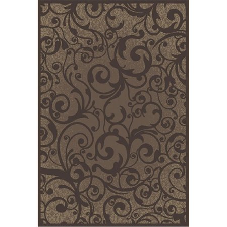 RADICI 1845-0045-BROWN Pisa Round Brown Contemporary Turkey Area Rug- 7 ft. 10 in. 1845/0045/BROWN